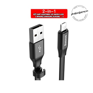 Cáp sạc và truyền dữ liệu đa năng Baseus Dual 23cm 2 in 1