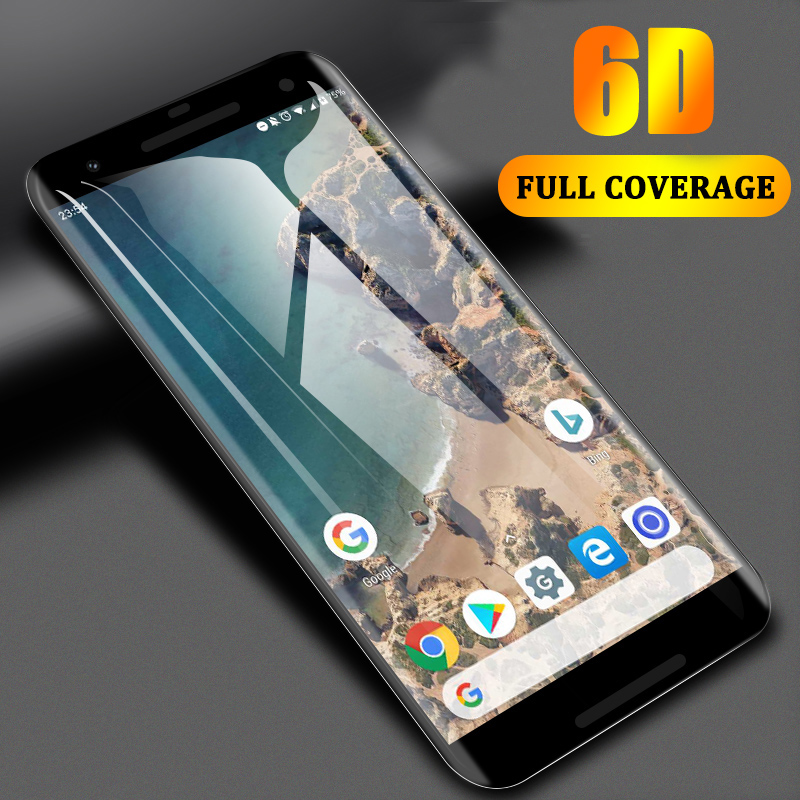 Kính cường lực 6D cho bảo vệ màn hình Google Pixel 5 4a 4 3 3a 2 Xl 2xl 3xl 3axl Pixel 2 Pixel 3