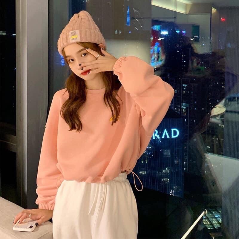 Áo nỉ bông dáng ngắn cho nữ | BigBuy360 - bigbuy360.vn