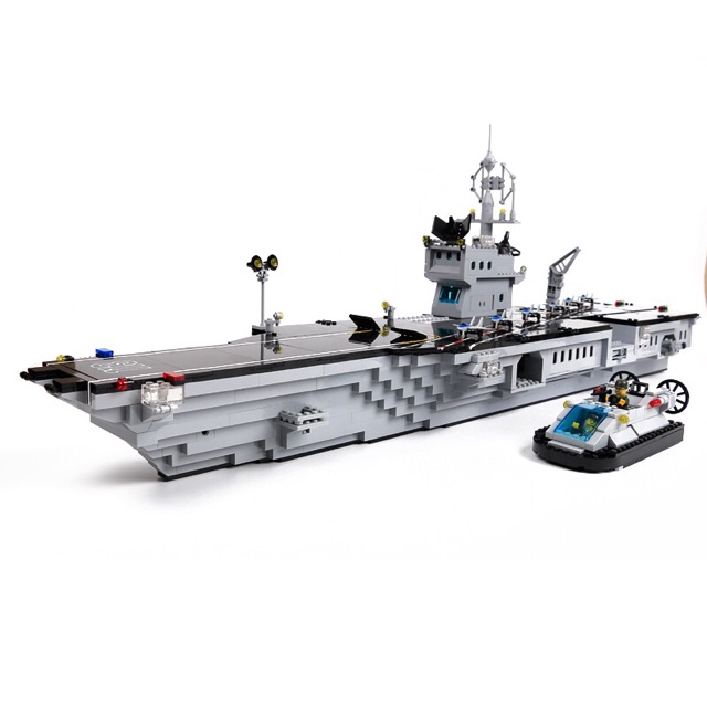 Lắp Ráp Enlighten QMan 113 Tàu Sân Bay Aircraft Carrier Dài 92cm
