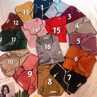 Pijama lụa trơn satin
