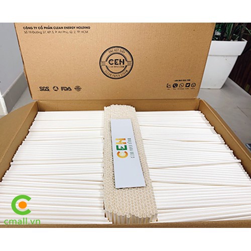 Thùng 5000 ống hút giấy cao cấp Clean Paper Straw