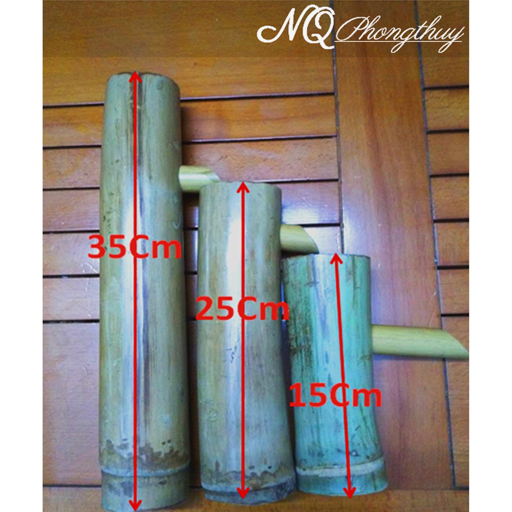 Ống tre làm thác nước phong thủy mini