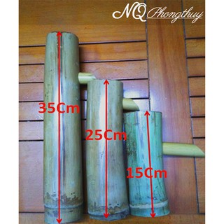 Ống tre làm thác nước phong thủy mini