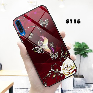 Ốp lưng kính cường lực Samsung Galaxy A50 - A70 in hình hoa sang trọng