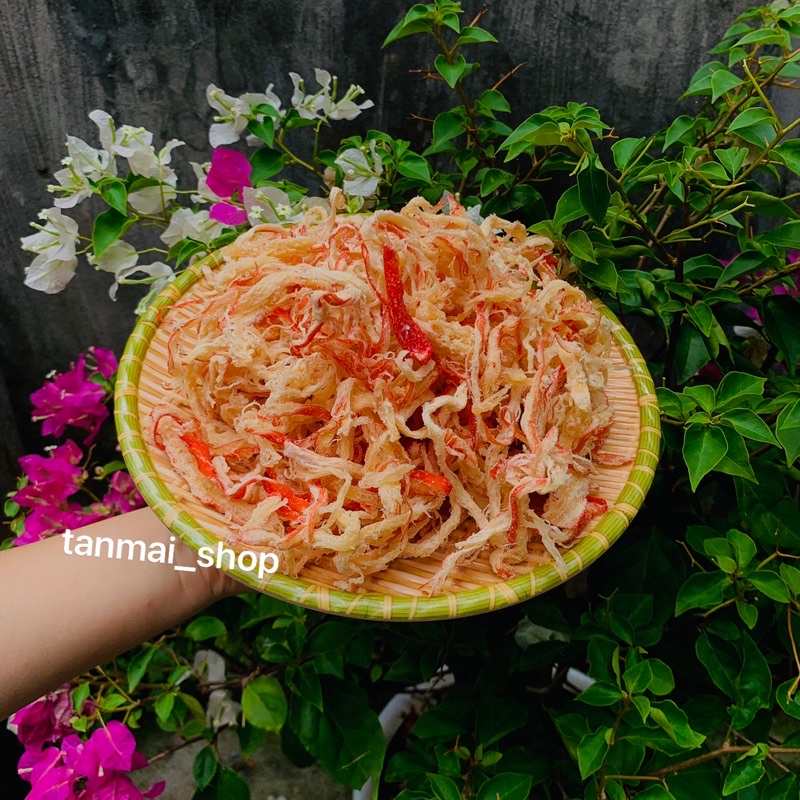300g Mực xé sợi hấp dừa siêu ngon