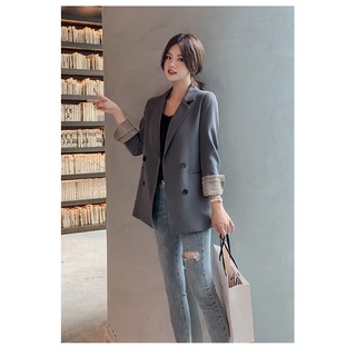 Áo Blazer Phối Tay Kẻ #mgdl44