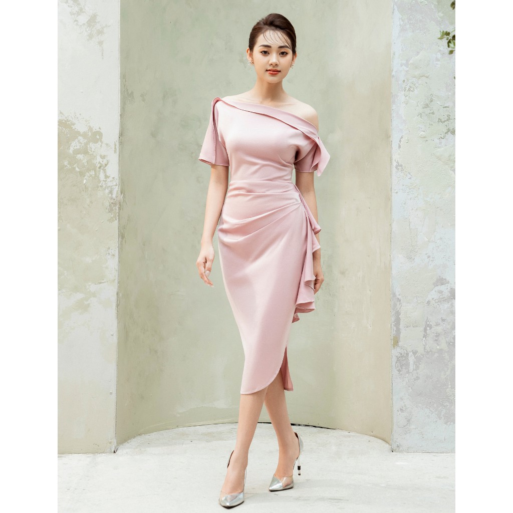 Váy ôm lệch vai bèo rũ Zym's House - LT180