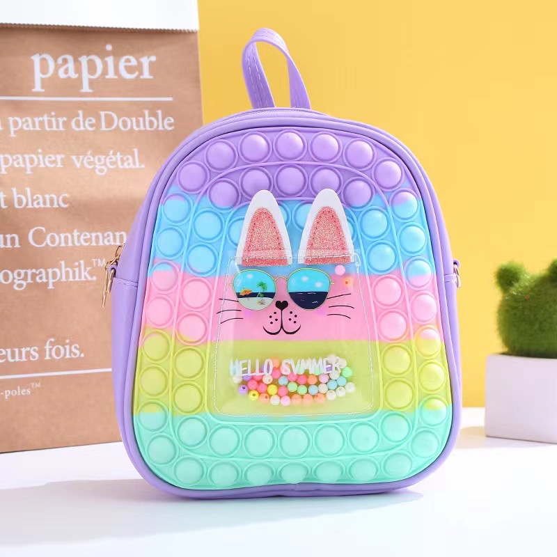 Balo cho bé mầm non, balo trẻ em trò chơi popit siêu đáng yêu