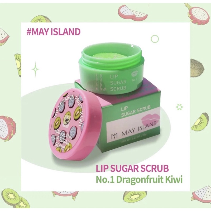 TẨY DA CHẾT MÔI THANH LONG KIWI MAYISLAND 🥝