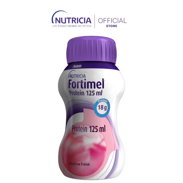 Lốc 4 chai Sữa nước Fortimel Protein 125ml (2.4kcal/ml) hương dâu
