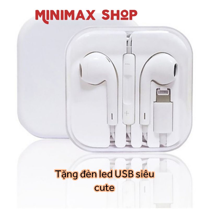 Tai Nghe IPX Jack cắm Lightning kết nối 1 chạm bởi Bluetooth, âm thanh trong trẻo - tặng đèn led USB cực cute