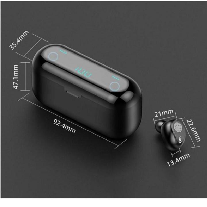 Tai Nghe Bluetooth Amoi F9 Pro Max 2020| Bản QUỐC TẾ | Nút cảm ứng | Bluetooth 5.0 | Pin 2000Mah | Sạc dự phòng -DC4132