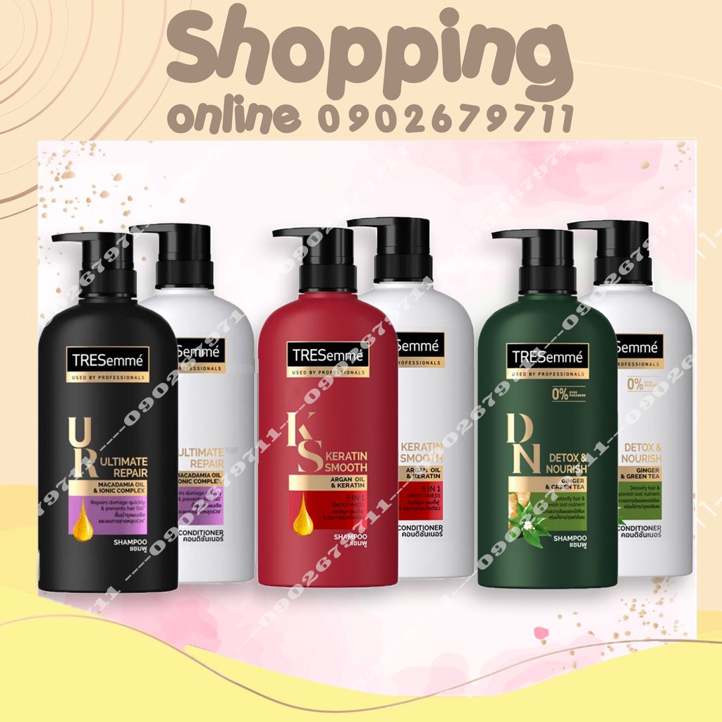 Combo Dầu gội và dầu xả Tresemme 450ml Thái Lan