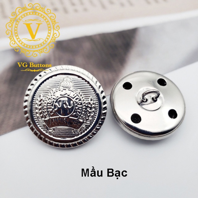 Cúc kim loại cao cấp, phong cách cổ điển kiểu anh phù hợp áo vest nam và nữ, áo khoác, áo măng tô, quần áo denim