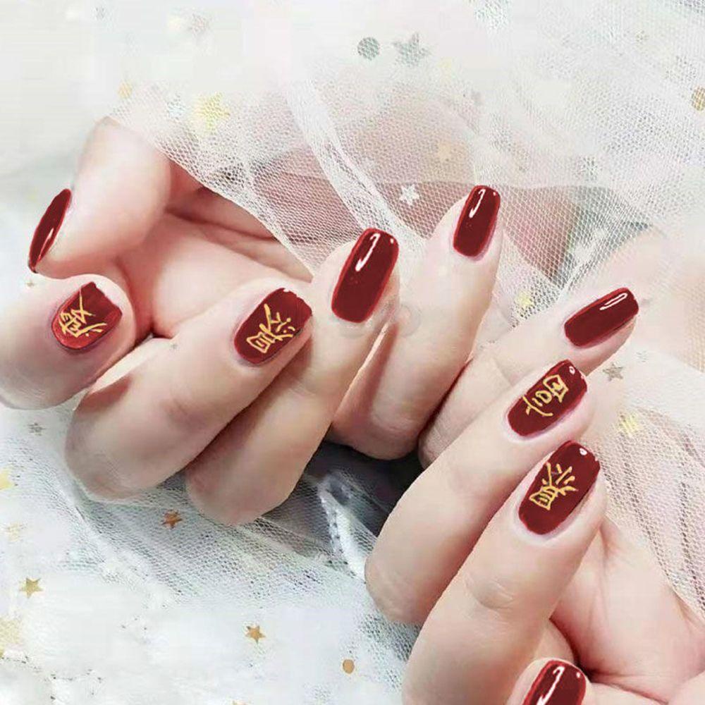Phụ Kiện Trang Trí Móng Tay Mừng Năm Mới Xinh Xắn Đáng Yêu|Miếng Dán Trang Trí Móng Tay Phong Cách Trung Hoa 2022