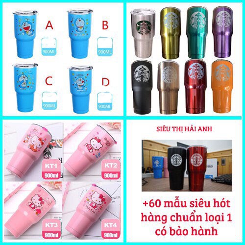 Ly Giữ Nhiệt 900ml Thái Lan kèm túi 2 ống hút và cọ rửa GDPHONG22