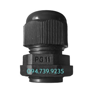 Ốc siết cáp đen pg 11 - ốc siết cố định pg11 - cút siết cáp pg11 - đầu nối cáp pg11