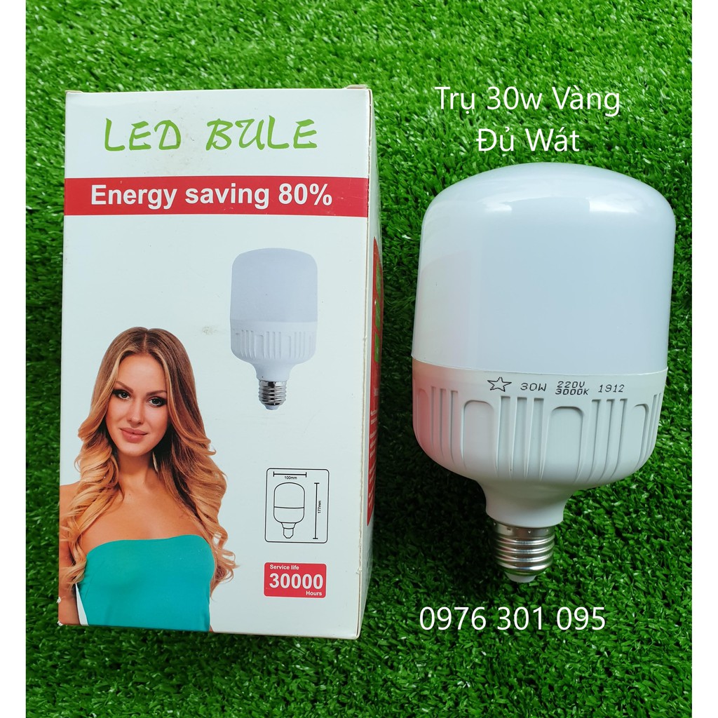 Bóng Đèn Led Trụ 30w (Trắng - Vàng) (Thiếu Wát - Đủ Wát)
