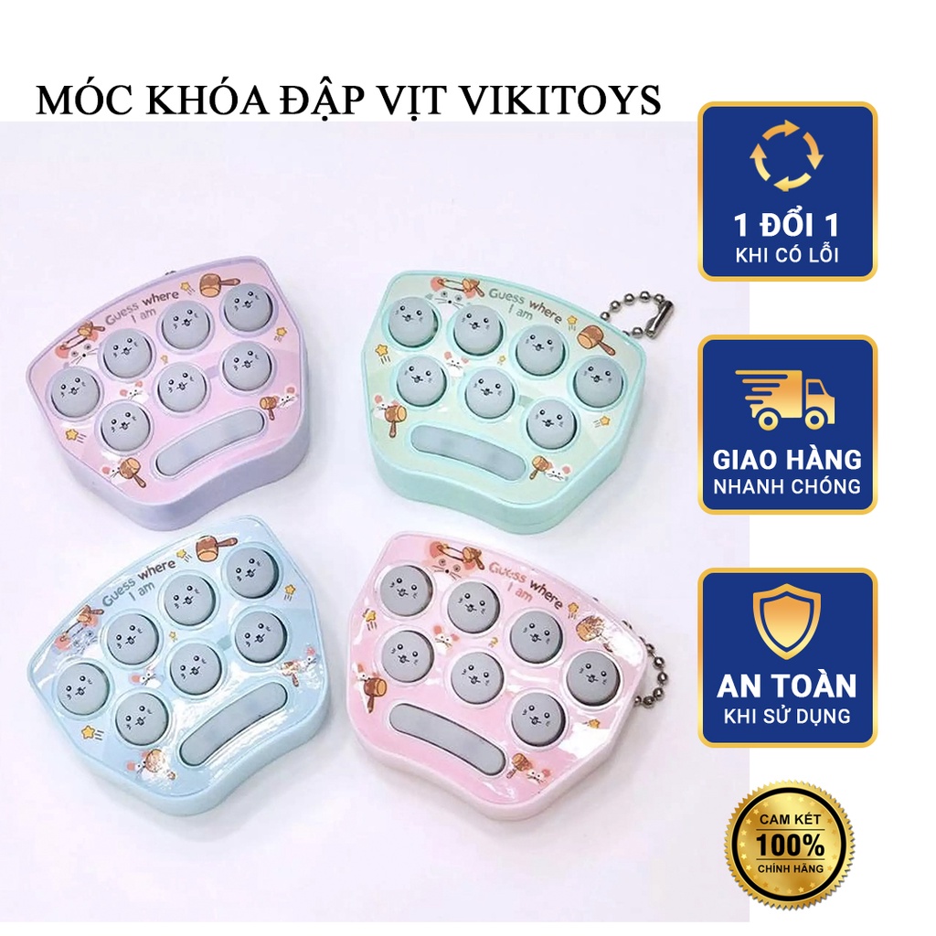 Móc Khóa VikiToys Cute Dễ Thương Đồ Chơi Đập Chuột Cho Bé Có Nhạc Tăng Kích Thích Sự Phát Triển 5 Giác Giảm Căng Thẳng