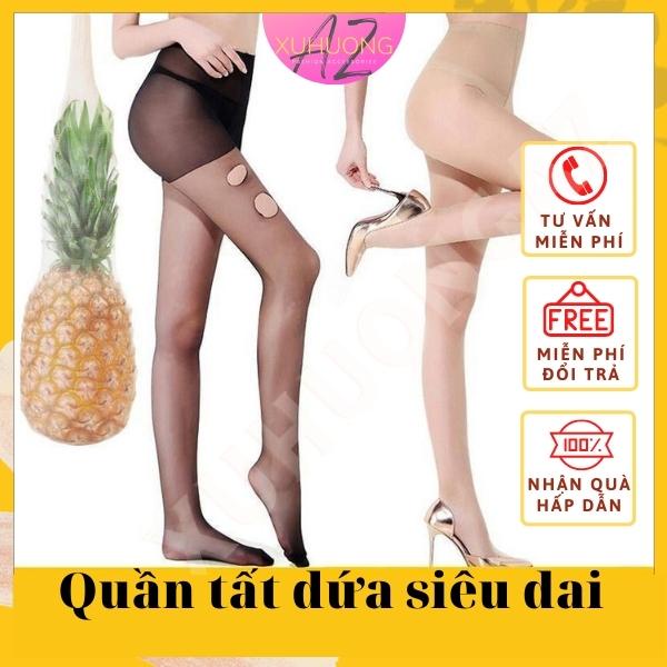 Quần tất Dứa siêu dai chống rách, đùi có họa tiết ren, độ dài qua gót chân