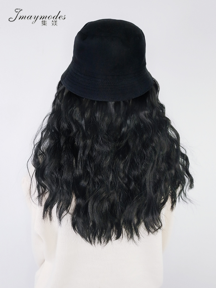 WOMEN'S short-sleeved curly hair long-sleek conical hair hats fall and winter Internet people famous Korean fashion style head fit cod free shipping in stock