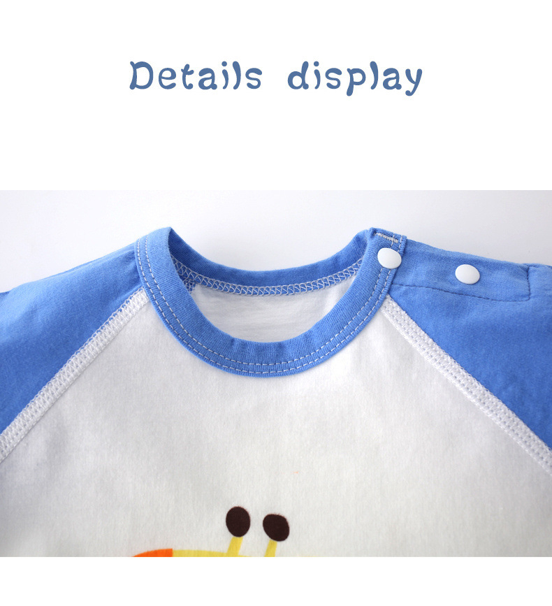 Bộ áo liền quần tay ngắn chất liệu 100% cotton thời trang mùa hè cho bé