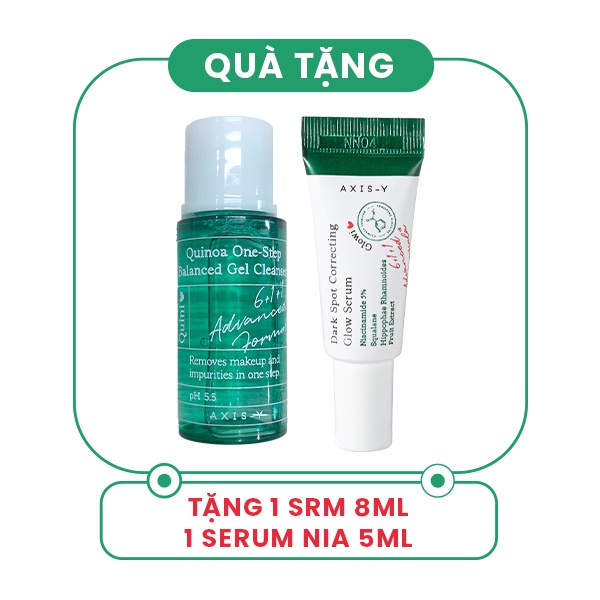 Quà tặng Axis-Y Sữa rửa mặt Quinoa One-Step Balanced Gel Cleanser 8ml+Tinh chất Dark Spot Spot 5ml