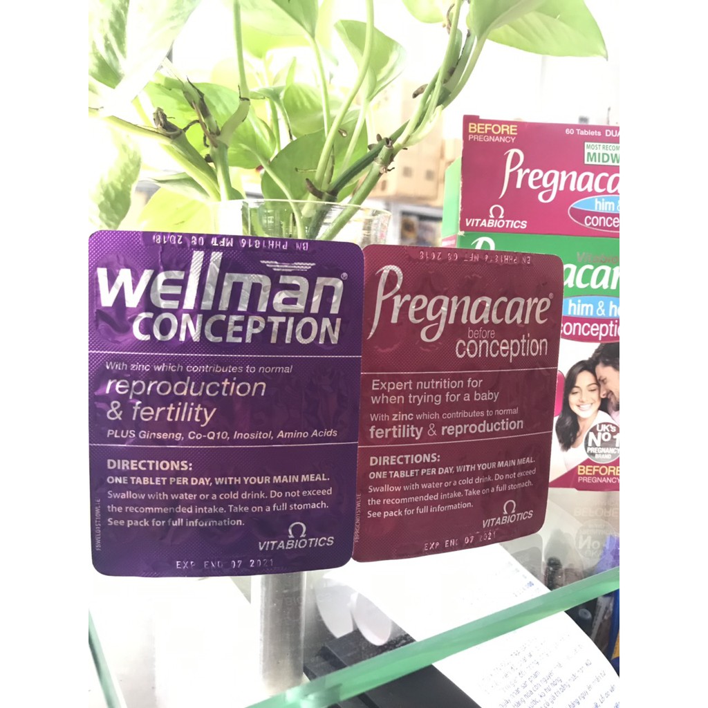 Viên uống hỗ trợ thu thai Pregnacare Him&amp;Her hộp 60 viên
