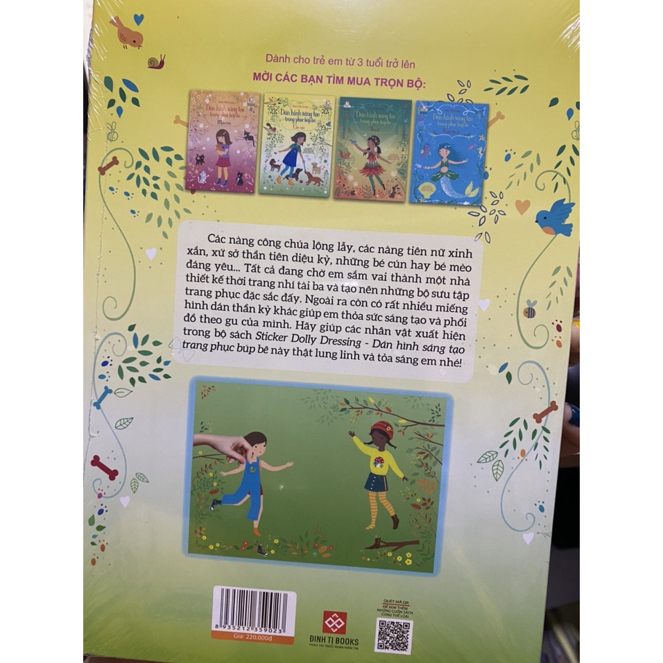 Sách - Dán hình sáng tạo trang phục búp bê ( Đinh Tị )