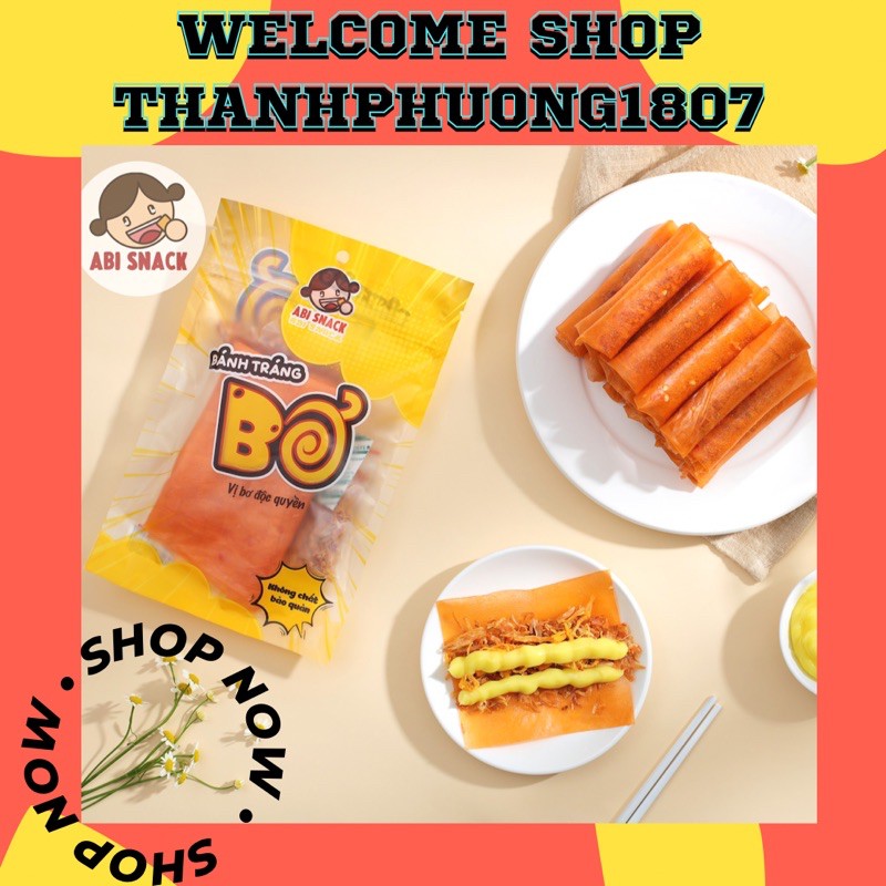 [Mã 267FMCGSALE giảm 8% đơn 500K] SẴN SLL HOT BÁNH TRÁNG BƠ ABI 150g MUA 2 BỊCH TẶNG KHẨU TRANG | BigBuy360 - bigbuy360.vn