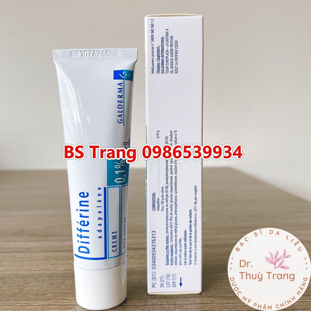 Differin Adapalene 0.1% cream - gel 15g - 30g giảm mụn hiệu quả