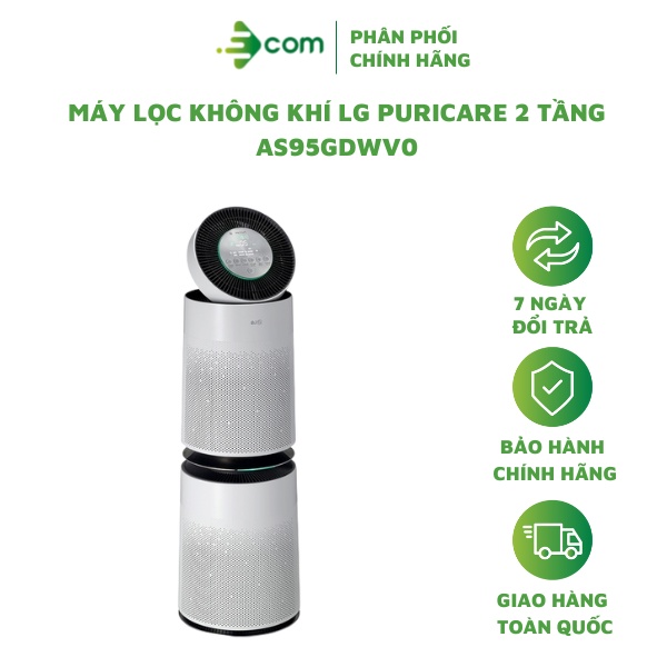 [Mã ELHA10 giảm 6% đơn 5TR] Máy Lọc Không Khí LG Puricare 2 Tầng (AS95GDWV0) - Hàng chính hãng