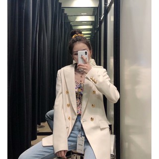ÁO BLAZER ĐÍNH CÚC DÁNG DÀI