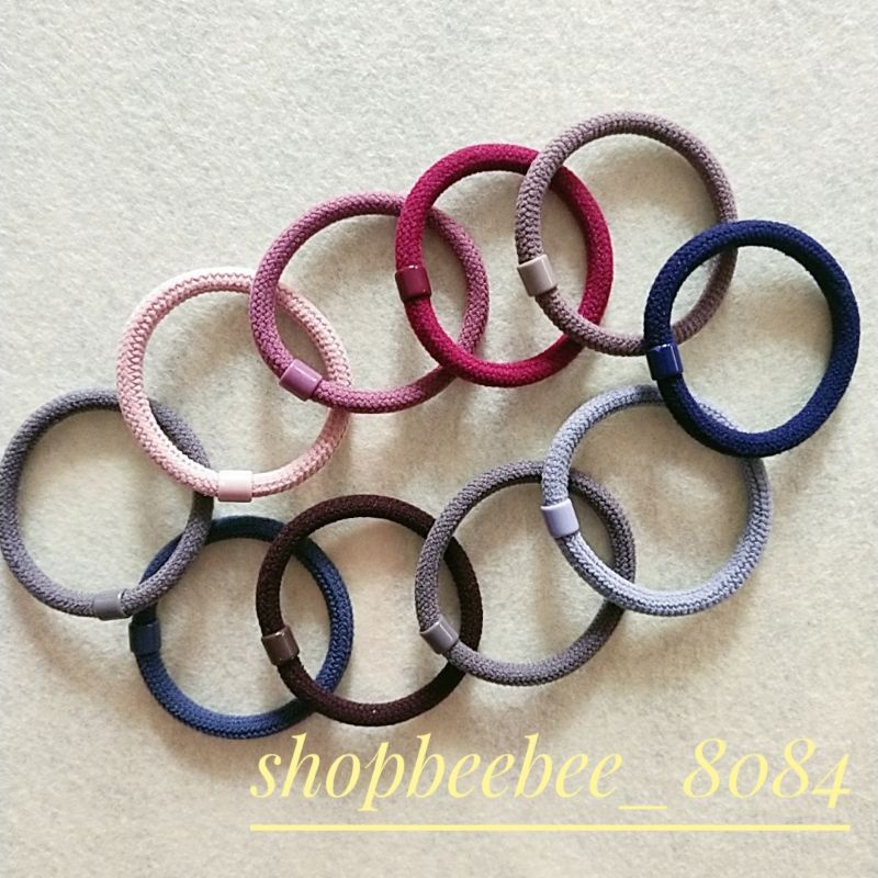 10 chiếc chun buộc tóc cột tóc trơn đơn giản mã 001