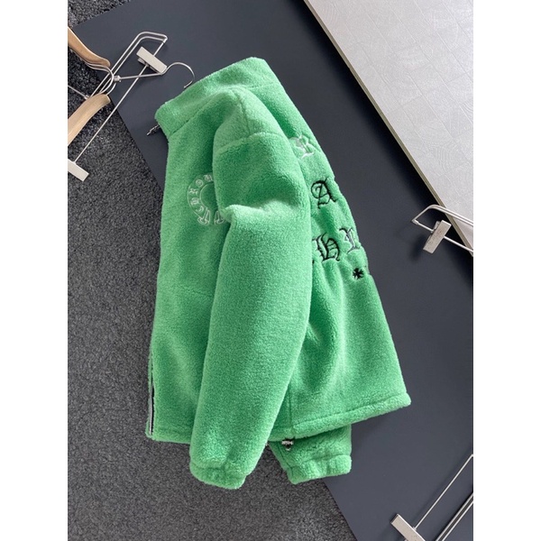 Áo khoác lông cừu cho nam thương hiệu Chrome Heart cao cấp màu xanh thời trang