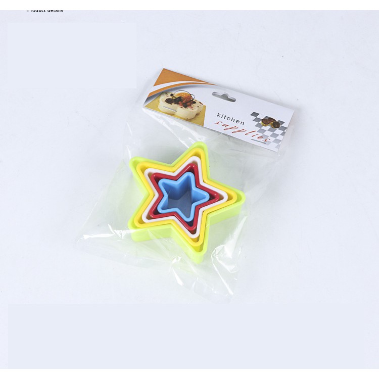 Bộ 5 khuôn nhấn nhựa hình ngôi sao