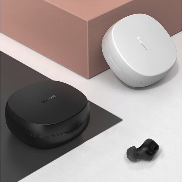 Tai nghe bluetooth không dây Baseus WM01 Plus cao cấp chống ồn chống thấm nước hỗ trợ sạc không dây màn hình LED