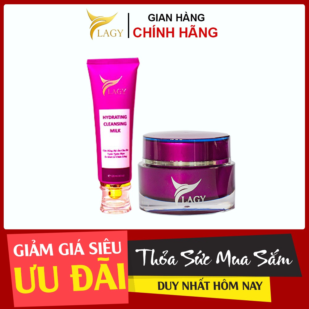 Combo Kem Face Ylagy HẾT nám, tàn nhang, mụn 25gr và Sữa Rửa Mặt olive 120ml