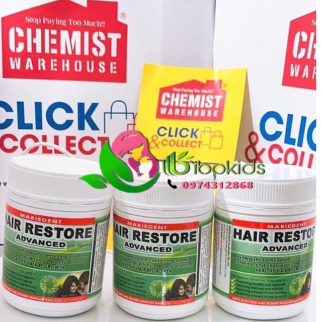 Viên chống rụng tóc Hair Restore Advance của Úc hộp 60 viên.