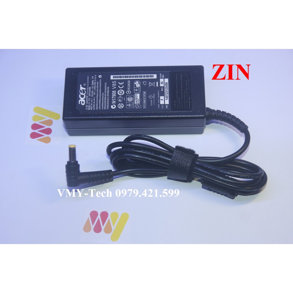 Sạc laptop Acer 19V - 3.42A - Tặng Kèm Dây nguồn - New BH12T