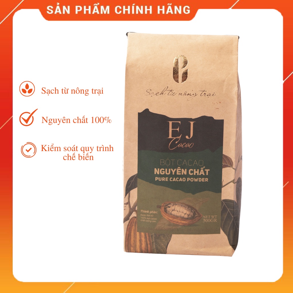 Bột cacao nguyên chất EJ Farm 500g