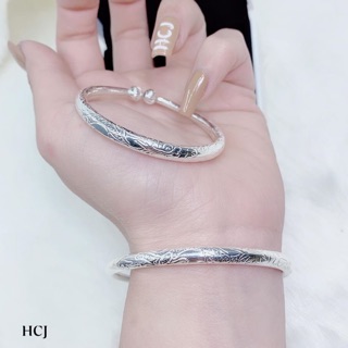 Vòng tay cua trạm rồng tinh xảo chuẩn bạc ta