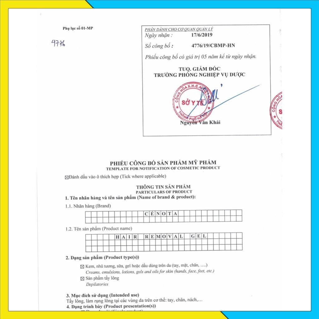 Kem tẩy lông Cénota 120ml an toàn, dịu nhẹ, giúp giữ ẩm không gây đau rát cho da - Mã C09 | BigBuy360 - bigbuy360.vn