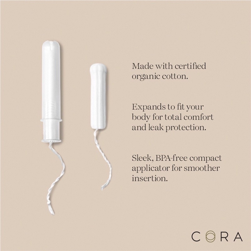 băng vệ sinh ống Cora tampon 96 ống của Mỹ