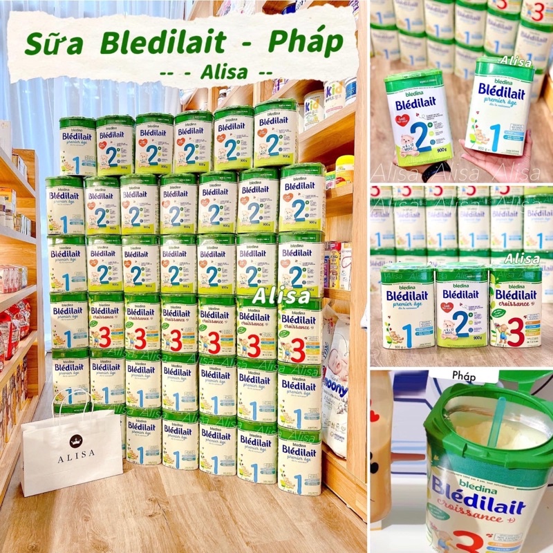 (SALE DATE 2023)Sữa bột BLEDILAIT Pháp số 1-2-3 400g/900g - ALISA