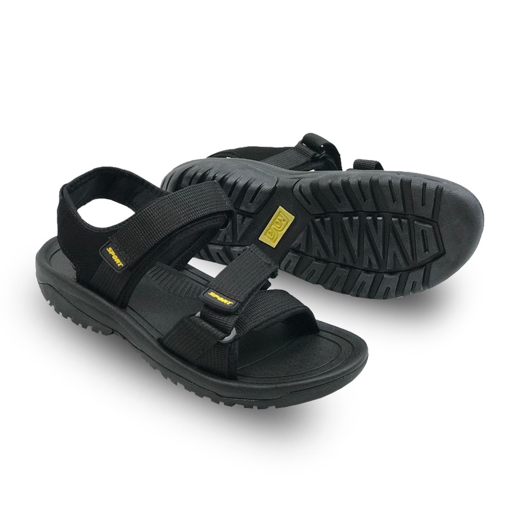 Giày Sandal Nam 2 Quai Dán Xé Hiện Đại - Đỏ