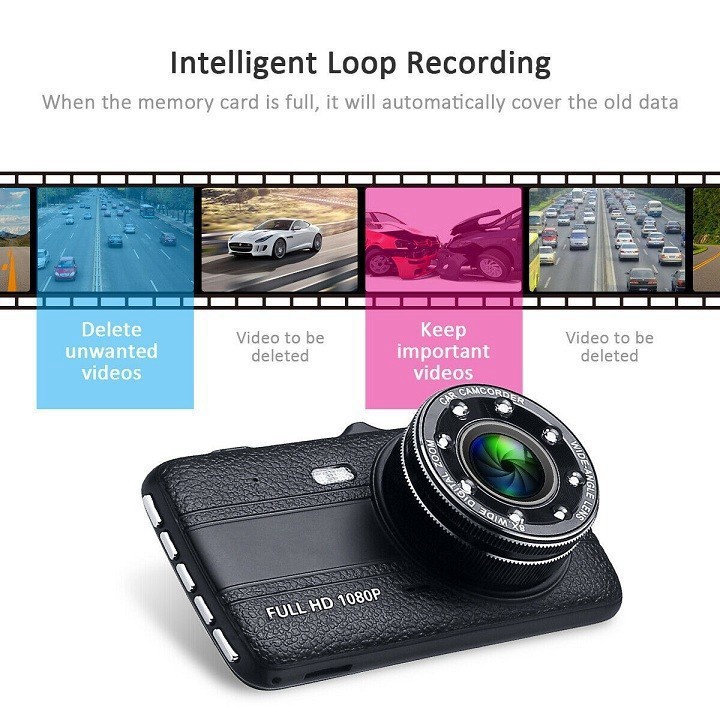 Camera Hành Trình Trước Sau Full HD Tích Hợp 8 LED Hồng Ngoại | BigBuy360 - bigbuy360.vn