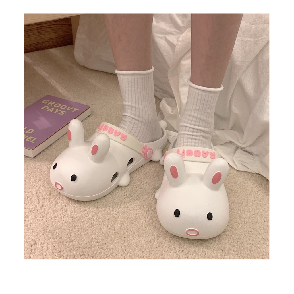 Dép Xốp Thỏ Hoạt Hình 3 Màu Cực Xinh, Dép Sandal Xốp Đi Trong Nhà Đáng Yêu