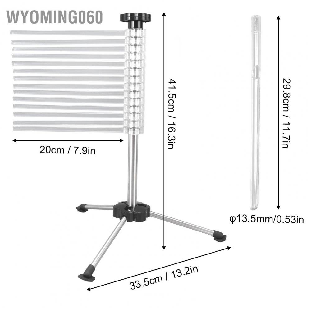 Wyoming060 Manual Rotation Pasta Drying Rack Stainless Steel Folding Noodle for Household Kitchen